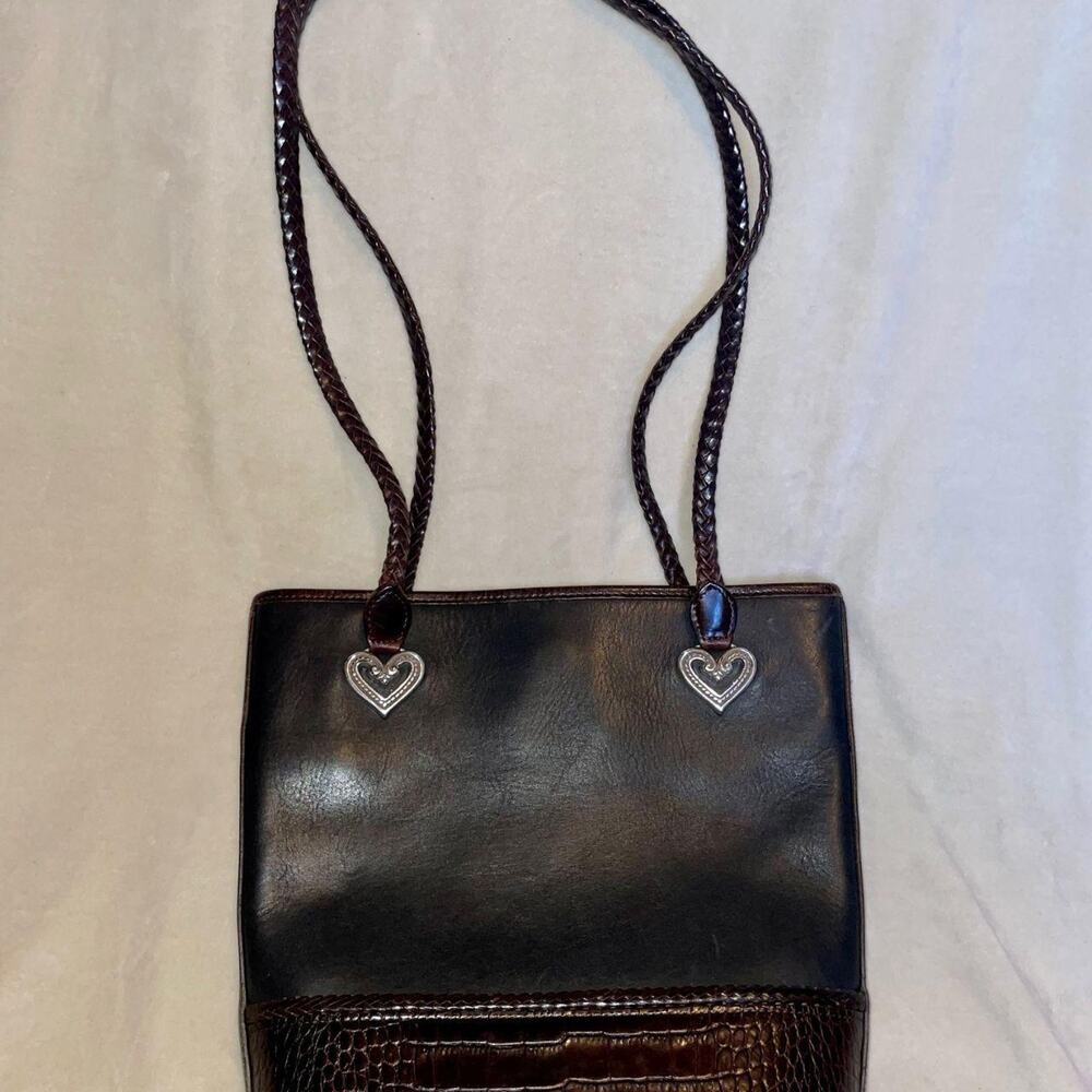 Vintage brighton mixed leather tote